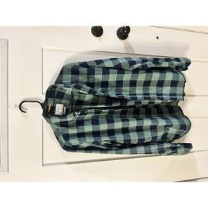 Denim & Flower black and green medium mens flannel shirt